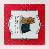 Cute Spoiled Rotten Yorkshire Terrier (Yorkie) Legpuzzel (Horizontaal)