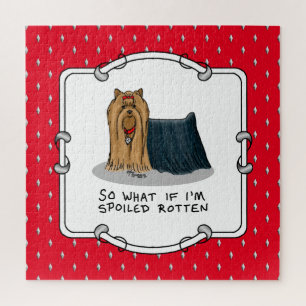 Cute Spoiled Rotten Yorkshire Terrier (Yorkie) Legpuzzel