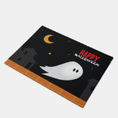 Cute spook die 's nachts op straat rondzwerft deurmat (Schuin)