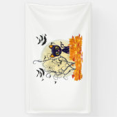 Cute spook met halloween snoep spandoek (Verticaal)