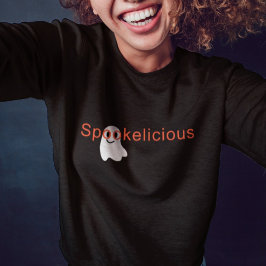 Cute Spookelicious Eye Glasses glimlend Ghost T-shirt