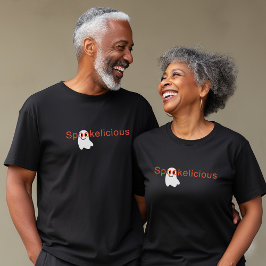 Cute Spookelicious Eye Glasses glimlend Ghost T-shirt