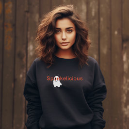 Cute Spookelicious Eye Glasses glimlend Ghost Trui