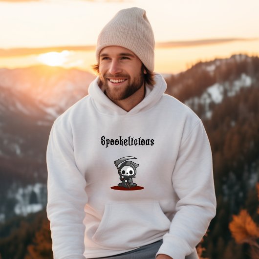 Cute Spookelicious Halloween Grim Reaper Hoodie