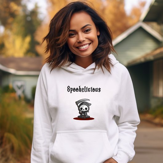 Cute Spookelicious Halloween Grim Reaper Hoodie