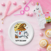 Cute spookhalloween-ontwerp papieren bordje (Feest)