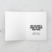 Cute Spookhuis Halloween Feestdagen Kaart (Binnen)