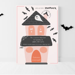 Cute spookhuis kids Halloween feestje Kaart