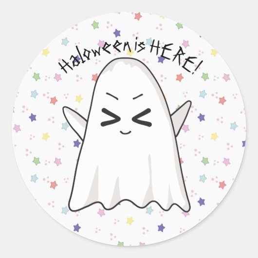 Cute spooksterren Halloween Sticker (Voorkant)