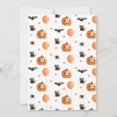 Cute Spooktacular Halloween Birthday Party Kaart (Achterkant)