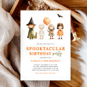 Cute Spooktacular Halloween Birthday Party Kaart