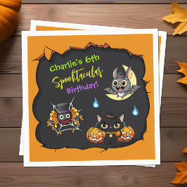 Cute Spooktacular Halloween Cartoons Verjaardagsfe Servet