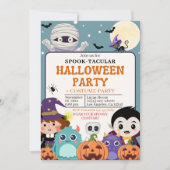 Cute Spooktacular Halloween Costume Party Kids Kaart (Voorkant)