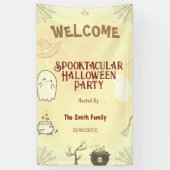 Cute Spooktacular Halloween Party Spandoek (Verticaal)