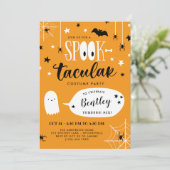 Cute Spooktacular Kinder Halloween Birthday Kaart (Staand voorkant)