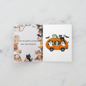 Cute Spooktacular Monster Kids Birthday Invition (Binnen)