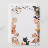 Cute Spooktacular Monster Kids Birthday Invition Kaart (Achterkant)