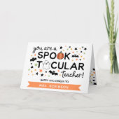 Cute Spooktacular Teacher Happy Halloween Kaart (Voorkant)