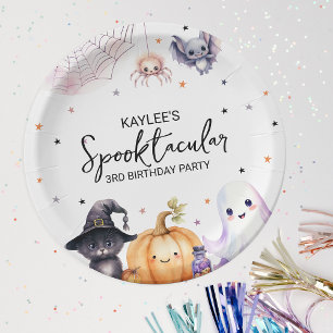 Cute Spooktacular Verjaardagsfeestje Papieren Bordje