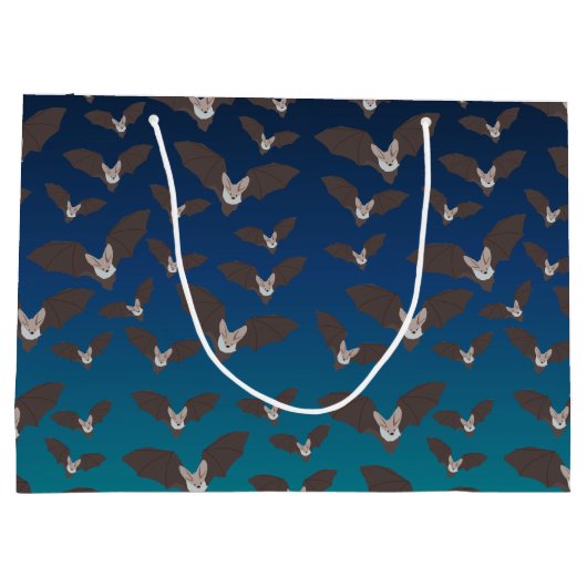 Cute Spooky Bat Pattern Groot Cadeauzakje (Achterkant)