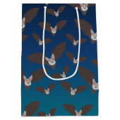 Cute Spooky Bat Pattern Medium Cadeauzakje (Achterkant)