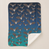 Cute Spooky Bat Pattern Sherpa Deken (Voorkant)