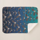 Cute Spooky Bat Pattern Sherpa Deken (Voorkant (horizontaal))