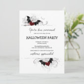 Cute Spooky Calligraphy Halloween Feest Kaart (Staand voorkant)