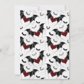 Cute Spooky Calligraphy Halloween Feest Kaart (Achterkant)