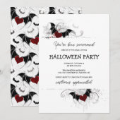 Cute Spooky Calligraphy Halloween Feest Kaart (Voorkant / Achterkant)