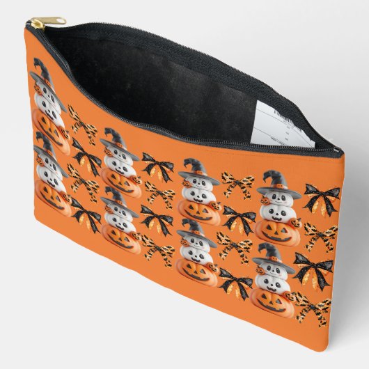 Cute Spooky Coquette Halloween Pumpkin  Etui (Open)