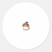 Cute Spooky Dog � Kawaii Halloween Puppy Classic T Ronde Sticker (Voorkant)