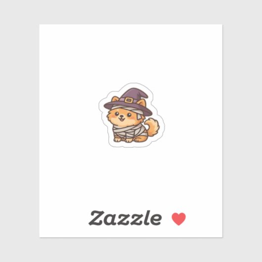 Cute Spooky Dog � Kawaii Halloween Puppy Classic T Sticker (Vel)