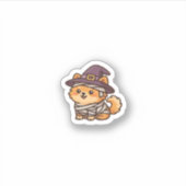 Cute Spooky Dog � Kawaii Halloween Puppy Classic T Sticker (Voorkant)