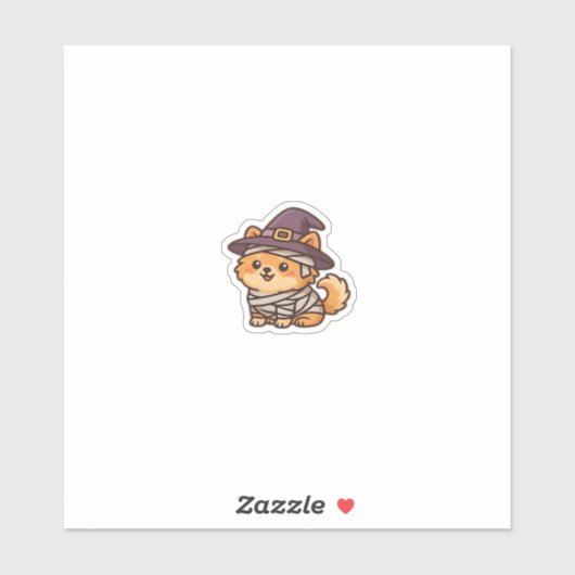 Cute Spooky Dog � Kawaii Halloween Puppy Classic T Sticker (Vel)