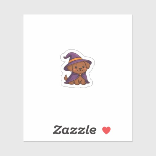 Cute Spooky Dog � Kawaii Halloween Puppy Classic T Sticker (Vel)