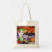 Cute Spooky Funny Halloween Trick or treat Tote Bag (Achterkant)