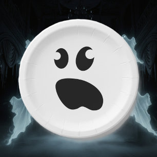 Cute spooky geest Halloween party paper borden Papieren Bordje