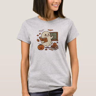 Cute Spooky Geest Leraar Halloween T-Shirt