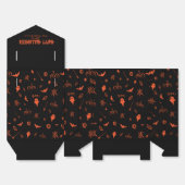 Cute Spooky Ghost Black Orange Halloween Bedankdoosjes (Ongevouwen)