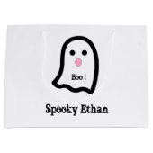 Cute Spooky Ghost Boo Groot Cadeauzakje (Voorkant)