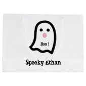 Cute Spooky Ghost Boo Groot Cadeauzakje (Achterkant)