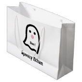 Cute Spooky Ghost Boo Groot Cadeauzakje (Voorkant Gekanteld)