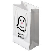 Cute Spooky Ghost Boo Klein Cadeauzakje (Voorkant Gekanteld)