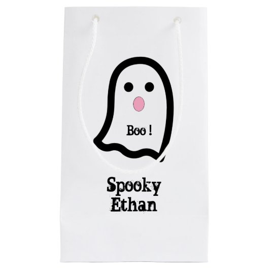 Cute Spooky Ghost Boo Klein Cadeauzakje (Voorkant)