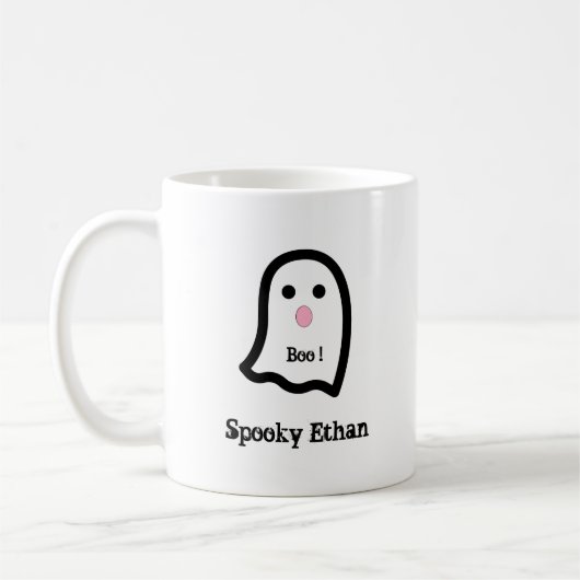 Cute Spooky Ghost Boo Koffiemok (Links)