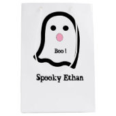 Cute Spooky Ghost Boo Medium Cadeauzakje (Voorkant)