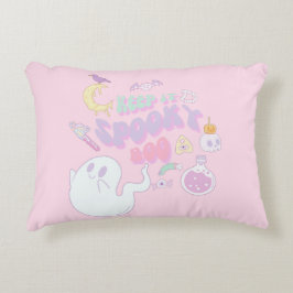Cute Spooky Ghost & Gang Pastel Halloween Accent Kussen