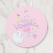 Cute Spooky Ghost & Gang Pastel Halloween Bedankjes Labels (Achterkant)