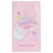 Cute Spooky Ghost & Gang Pastel Halloween Klein Cadeauzakje (Achterkant)